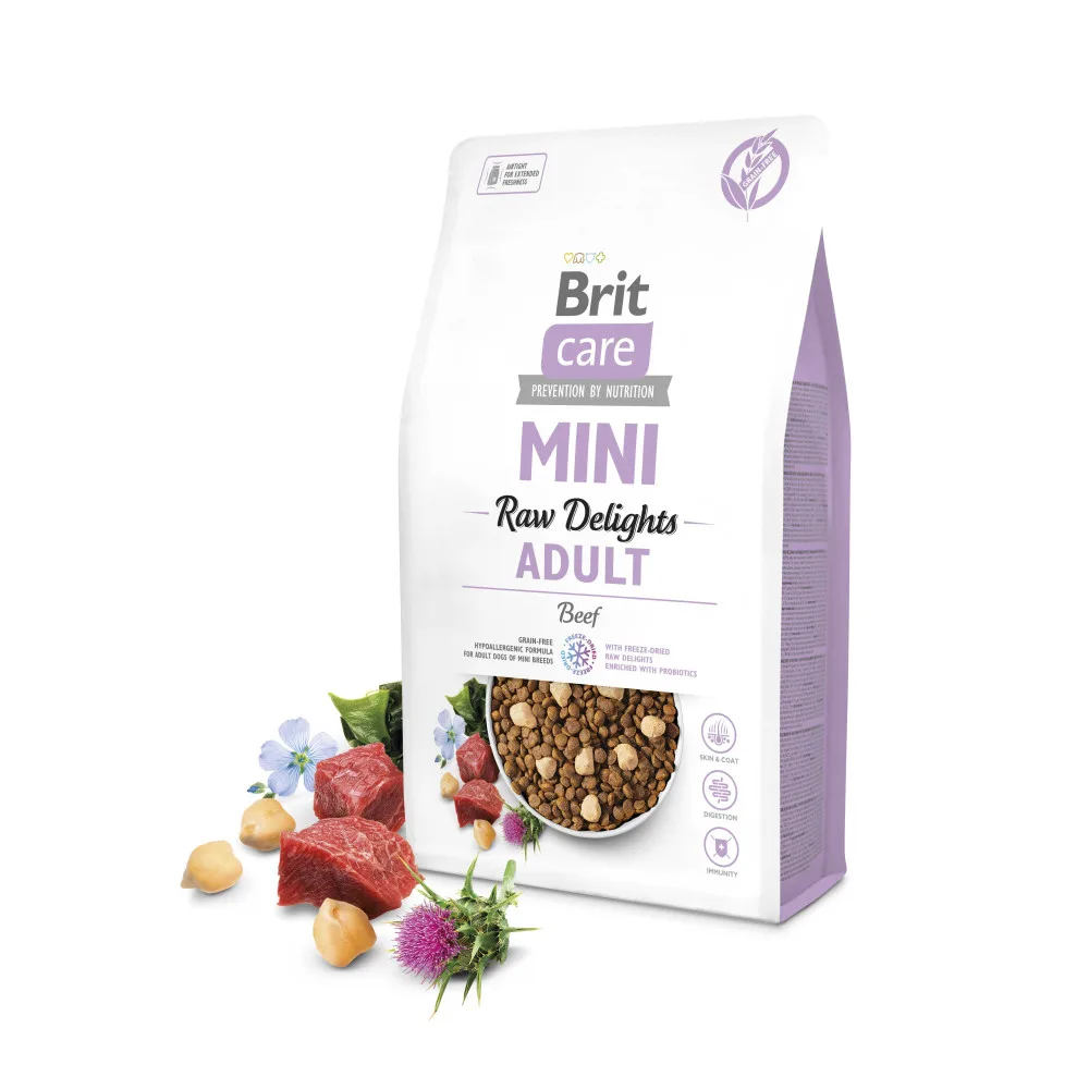 Корм сухий Brit Care Mini Raw Delights Beef д/собак малих порід яловичина 2 кг — фото 3