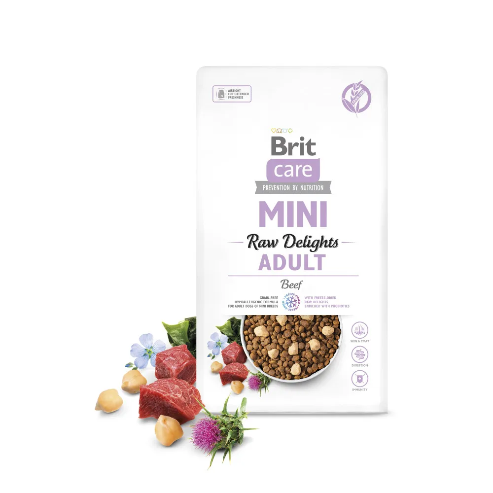 Корм сухий Brit Care Mini Raw Delights Beef д/собак малих порід яловичина 2 кг — фото 4