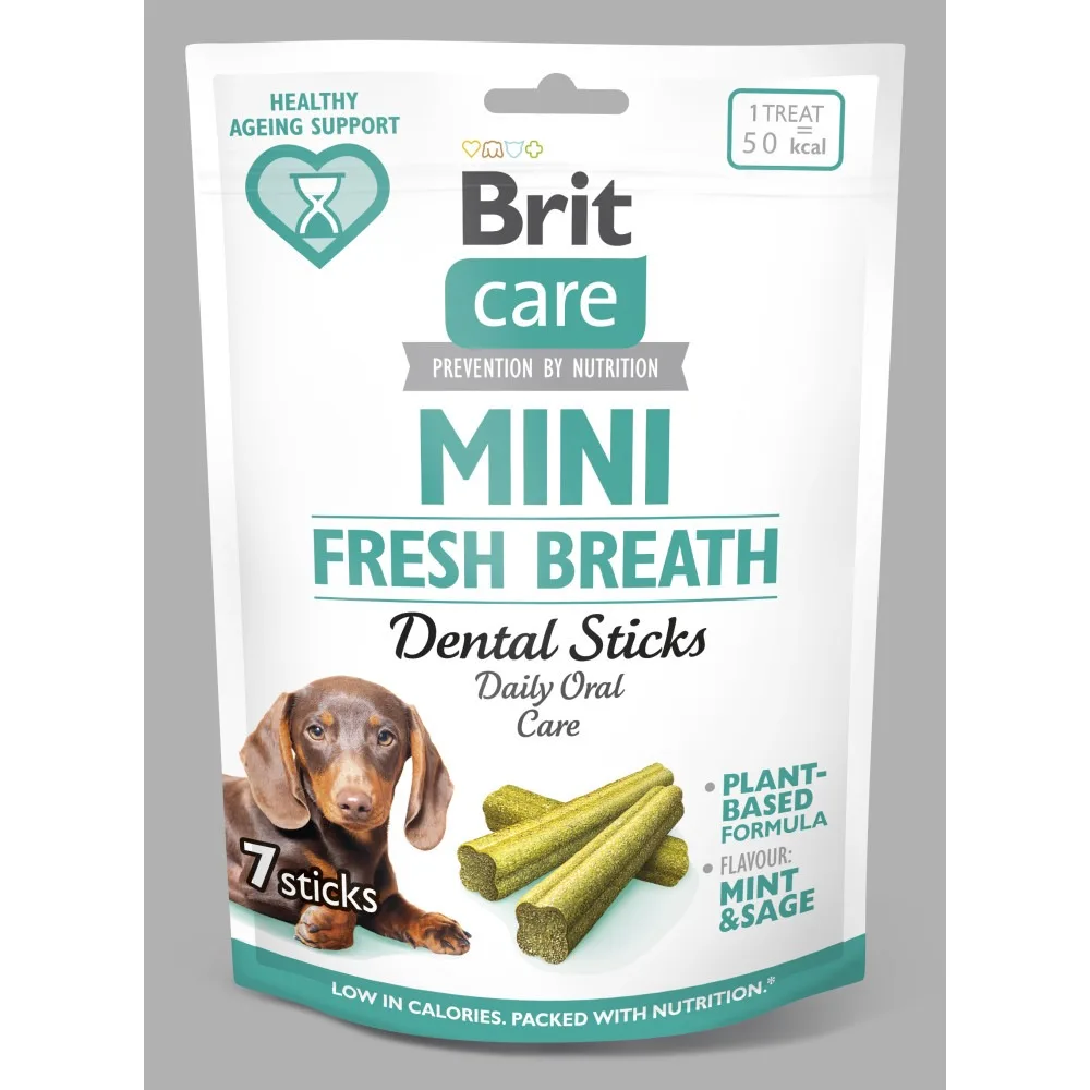 Ласощі Brit Care Mini Treats Fresh Breath для собак малих порід для зубів і свіжості подиху 7 шт/120 г — фото 3
