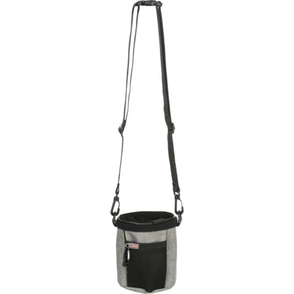 Сумка для ласощів Trixie для собак коттон/поліестр сірий/чорний ø12*17см — фото 2