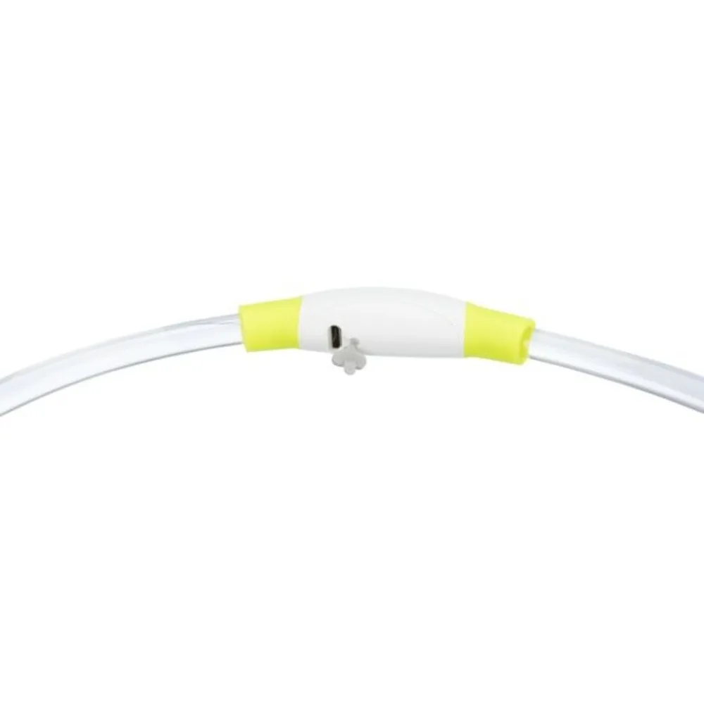 Нашийник Trixie Flash Light Ring USB для собак мигаючий силіконовий зелений розмір S–M 35 см/8 мм — фото 3