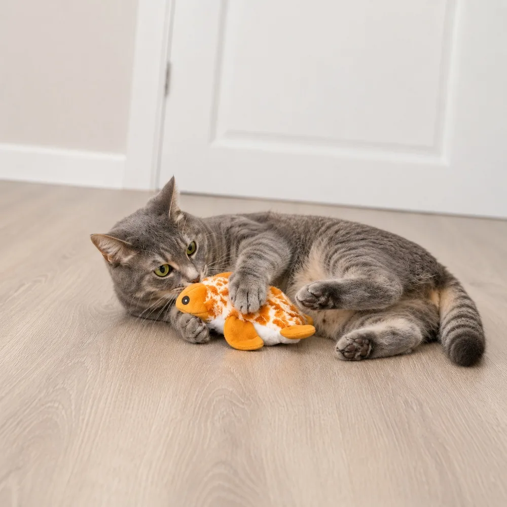 Іграшка Trixie для котів Черепаха бежевий 14 см — фото 4