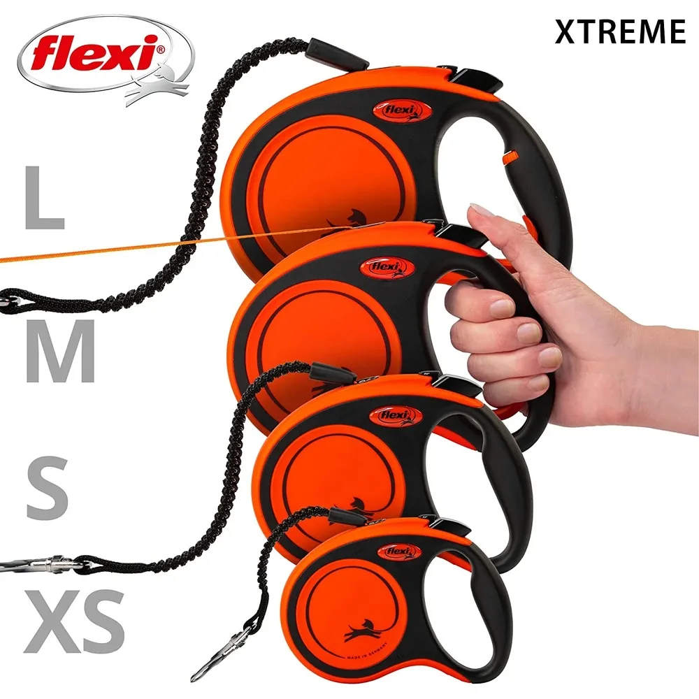 Повідець-рулетка Flexi для собак Xtreme стрічка оранжева розмір S 5 м/20 кг — фото 3
