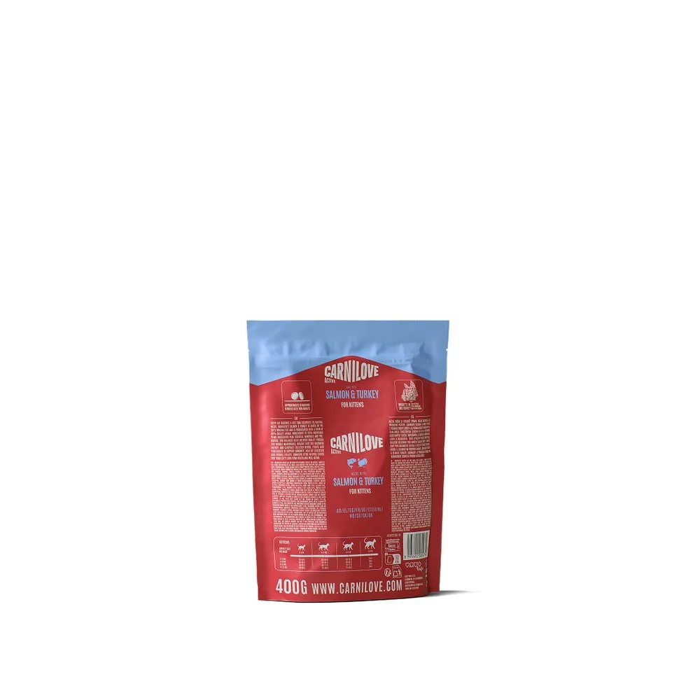 Корм сухий Carnilove Active Salmon & Turkey Kitten для кошенят лосось та індичка 400 г — фото 2