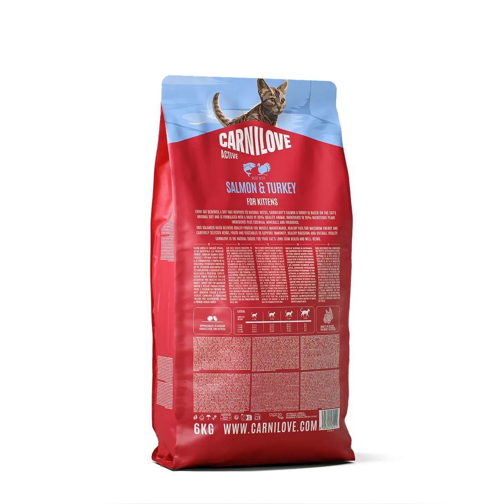 Корм сухий Carnilove Active Salmon & Turkey Kitten для кошенят лосось та індичка 6 кг — фото 2