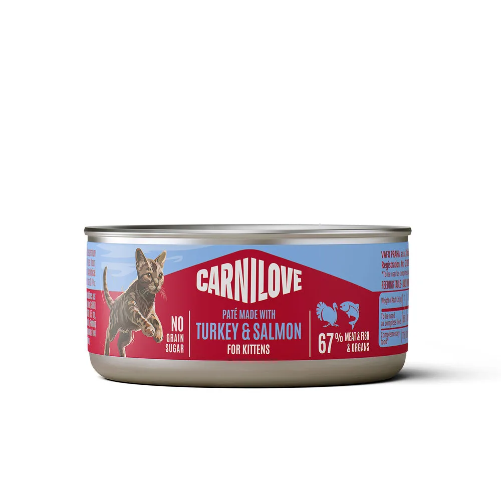 Корм вологий Carnilove Turkey & Salmon для кошенят паштет індичка і лосось 100 г