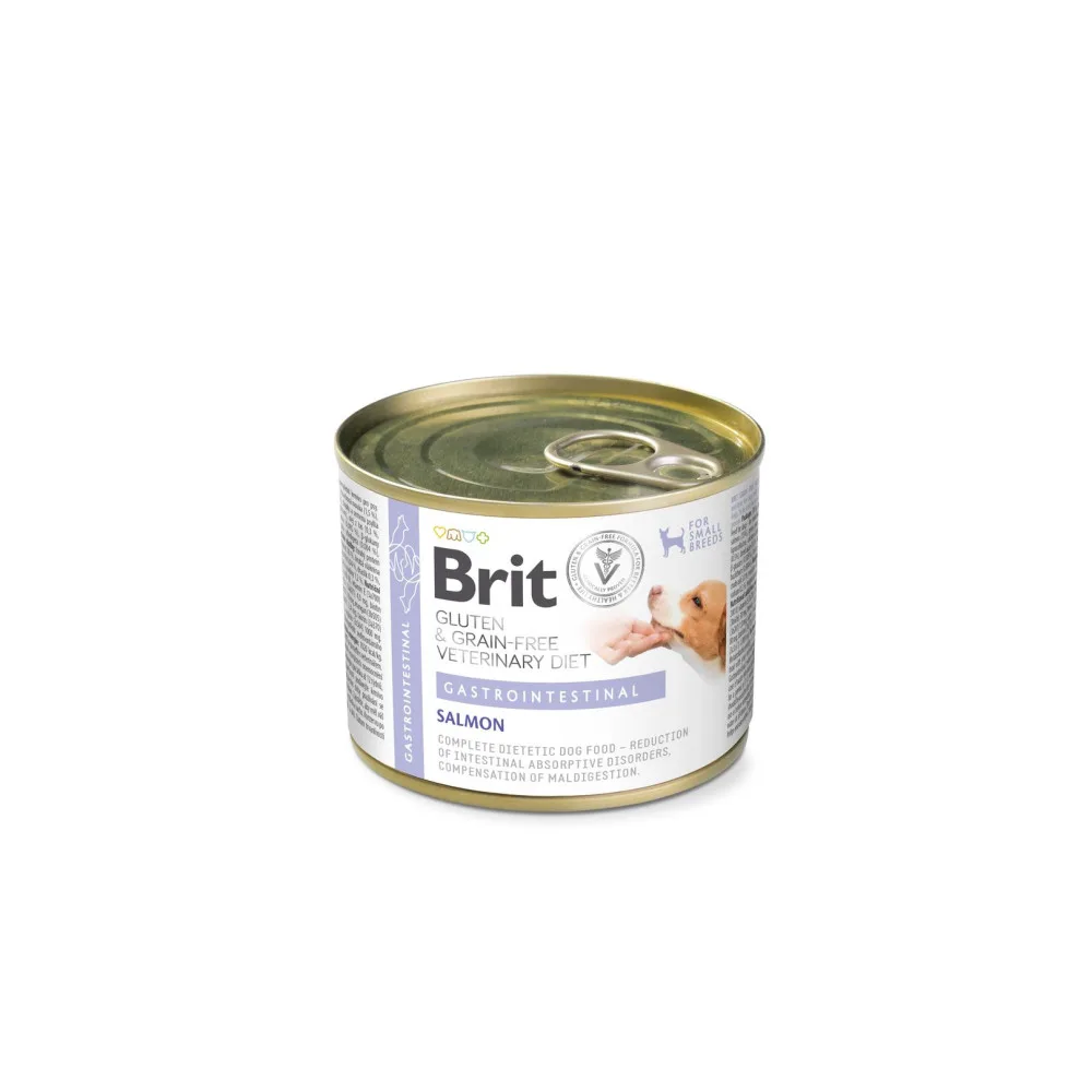 Корм вологий Brit VetDiet Gastrointestinal для собак при проблемах з травленням з лососем 200 г