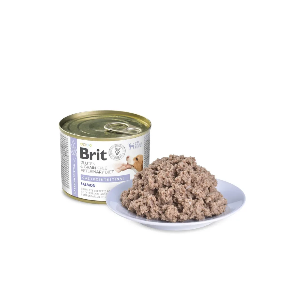 Корм вологий Brit VetDiet Gastrointestinal для собак при проблемах з травленням з лососем 200 г — фото 2
