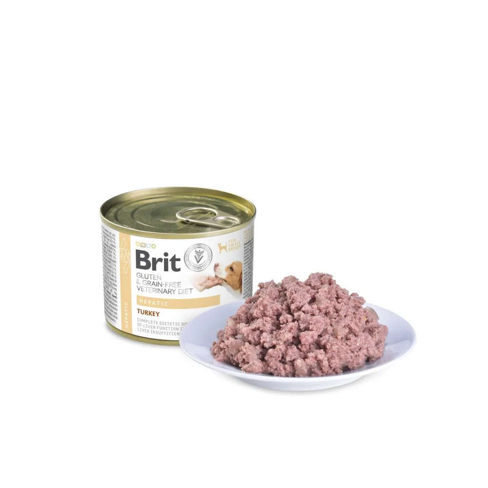 Корм вологий Brit VetDiet Hepatic для собак для підтримки функцій печінки з індичкою 200 г — фото 2