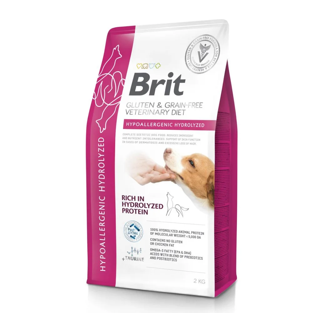 Корм сухий Brit VetDiet Dog Hypoallergenic Hydrolyzed для собак із харчовою алергією з гідролізованим білком 2 кг