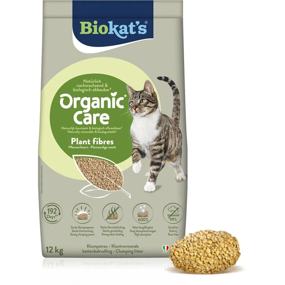Наповнювач рослинний Biokats для котячого туалету Organic Care 30л/12кг — фото 2