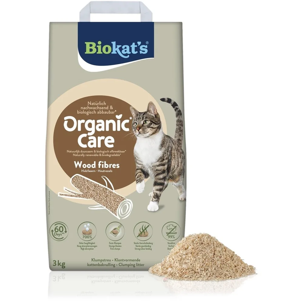 Наповнювач деревний Biokats для котячого туалету Organic Care 8л/3кг — фото 2