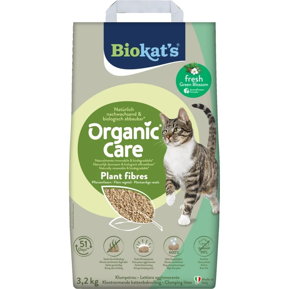 Наповнювач рослинний Biokats для котячого туалету Organic Care Fresh 8л/3,2кг — фото 3