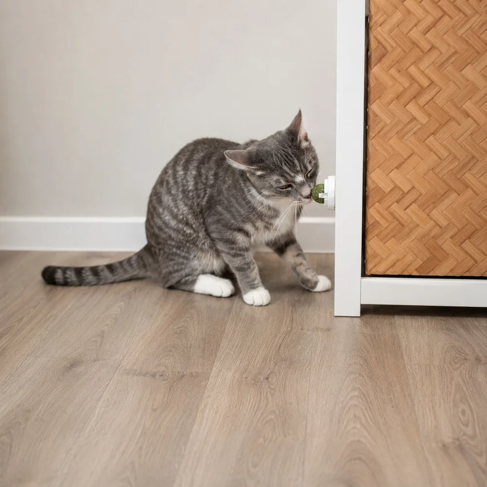 Іграшка Trixie для котів Куля з котячої м яти з тримачем 5 см — фото 4