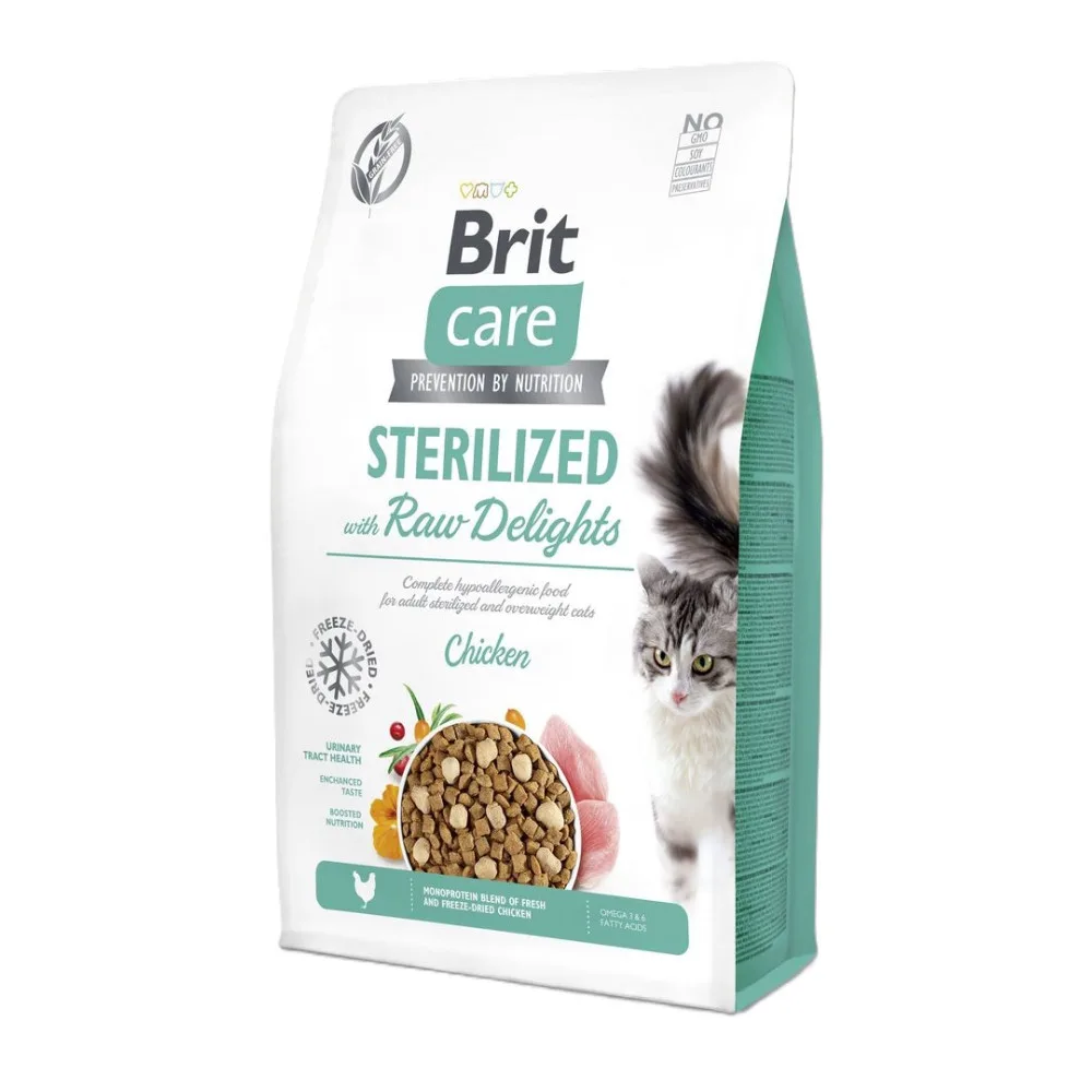 Корм сухий Brit Care Cat Raw Delights Sterilized д/cтерилізованих котів курка 2 кг