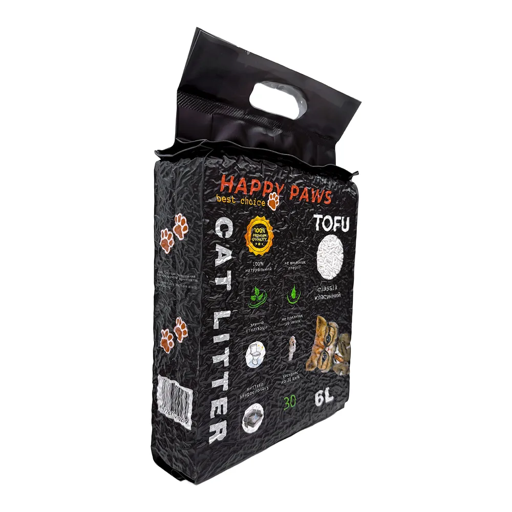 Наповнювач тофу HAPPY PAWS для котячих туалетів Classic 6л/2,6кг — фото 3