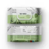 Tauro Pro Line Pure Nature Aloe Vera Вологі серветки для догляду за шерстю, вухами, лапами та носом з екстрактом алое вера, 40 шт — фото 2