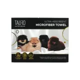Tauro Pro Line Рушник з мікрофібри високопоглинальний з померанським шпіцем, 80 х 160 см — фото 1