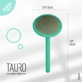 Tauro Pro Line Щітка дерев’яна кругла, зубці 11 мм, м’ятна, M, 9 х 19 см — фото 3