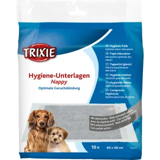 Пелюшки Trixie для собак з активованим вугіллям 60х60 см 10 шт