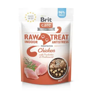 Ласощі Brit Raw Treat Freeze-dried Indoor & Antistress для домашніх котів для заспокоєння курка 40 г