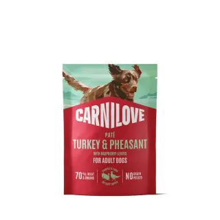 Корм вологий Carnilove Turkey & Pheasant with Raspberry Leaves для собак паштет індичка і фазан з листям малини 300 г